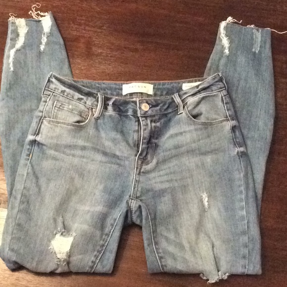 PacSun Denim - Pacsun mid-rise skinniest ripped blue jean size 24